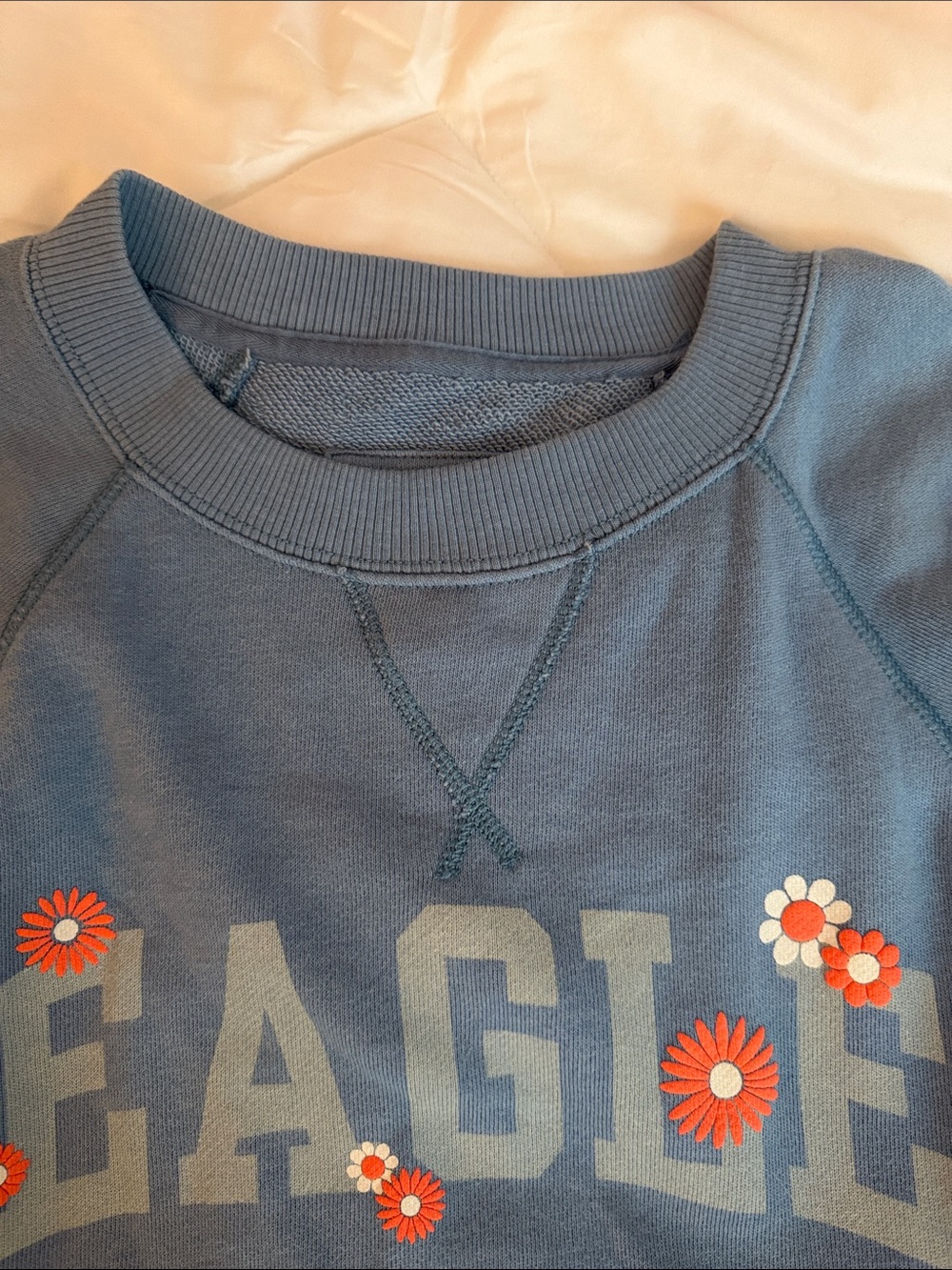American Eagle Light Blue Knit Sweatshirt - Picture 4 of 5